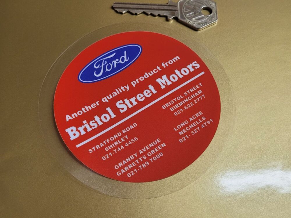 Bristol Street Motors Dealer Window Sticker - 4"/100mm