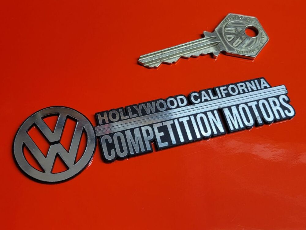 VW Competition Motors, California, Dealer Self Adhesive Car Badge - 4.75