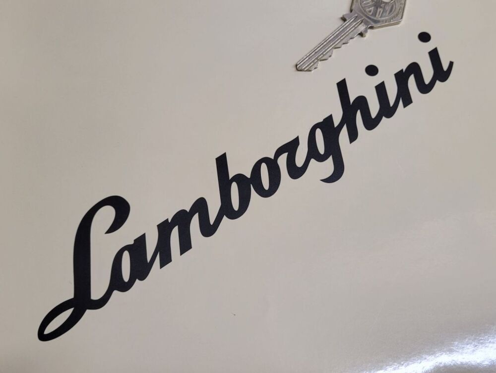 Lamborghini Cut Text Sticker - 8"