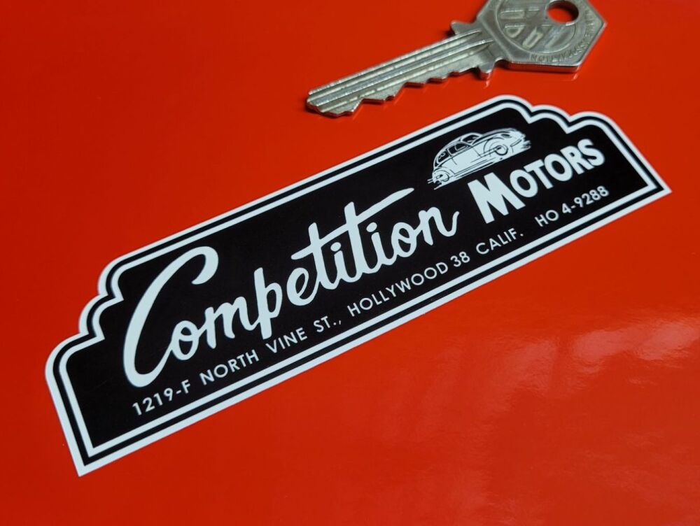 Competition Motors Hollywood California Dealer Sticker - 3