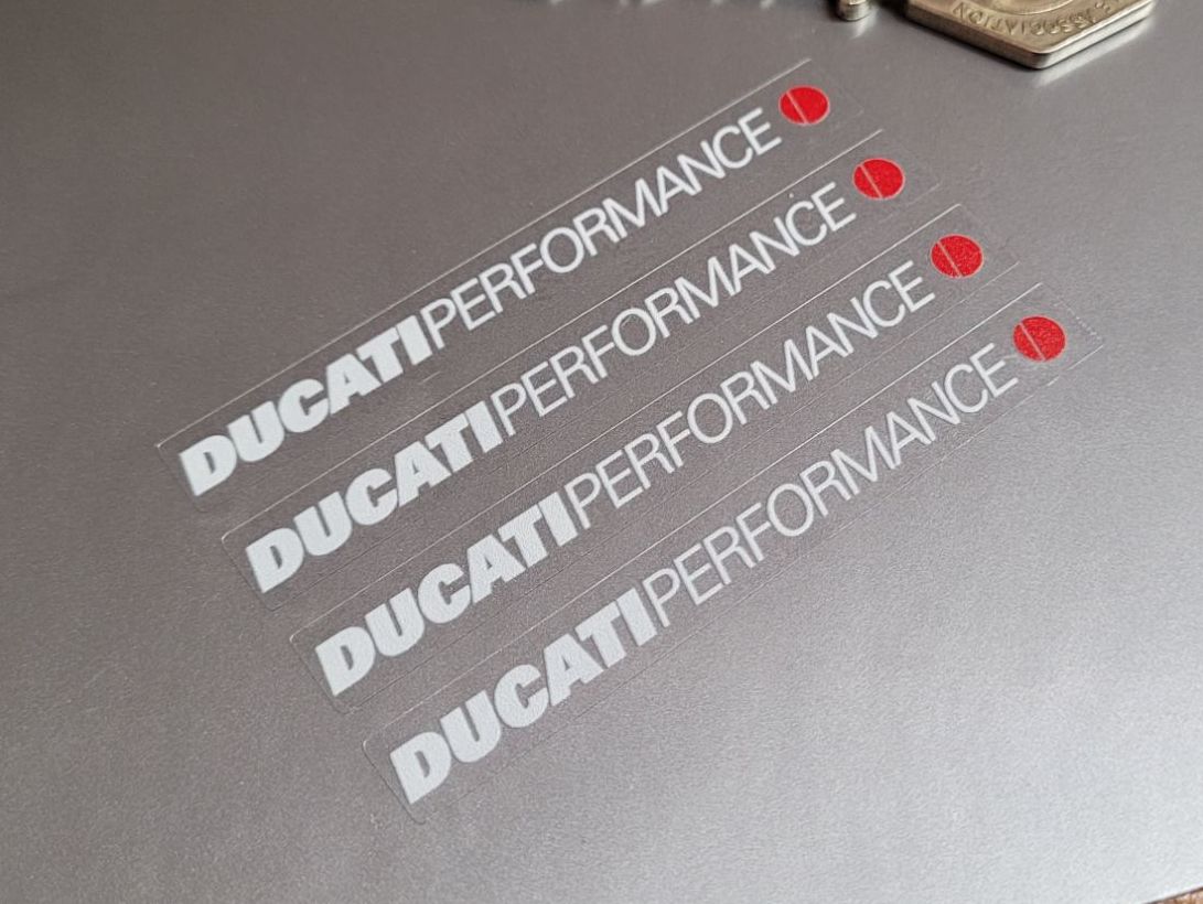 Ducati Performance Stickers - Set of 4 - 68mm