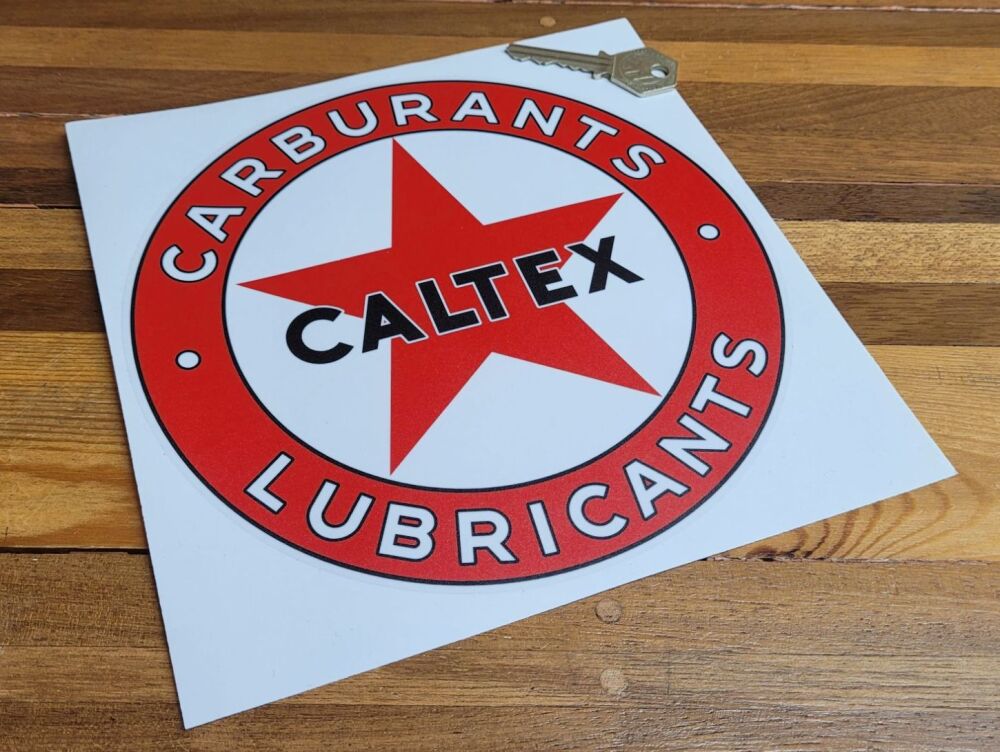 Caltex Carburants Lubricants Globe Sticker - 6" or 8"