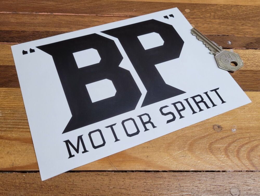BP Motor Spirit Single Line Cut Text Petrol Pump Sticker - 6.25"