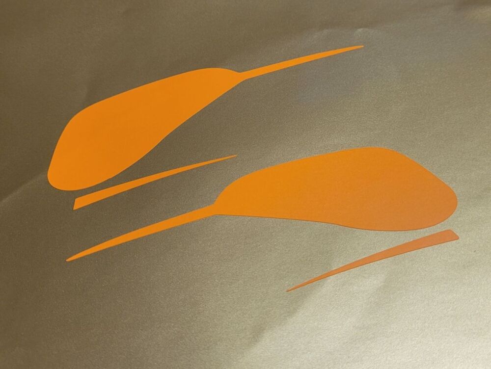 McLaren Speedy Kiwi Later Style Cut Vinyl Stickers - Matt Orange - 4.5