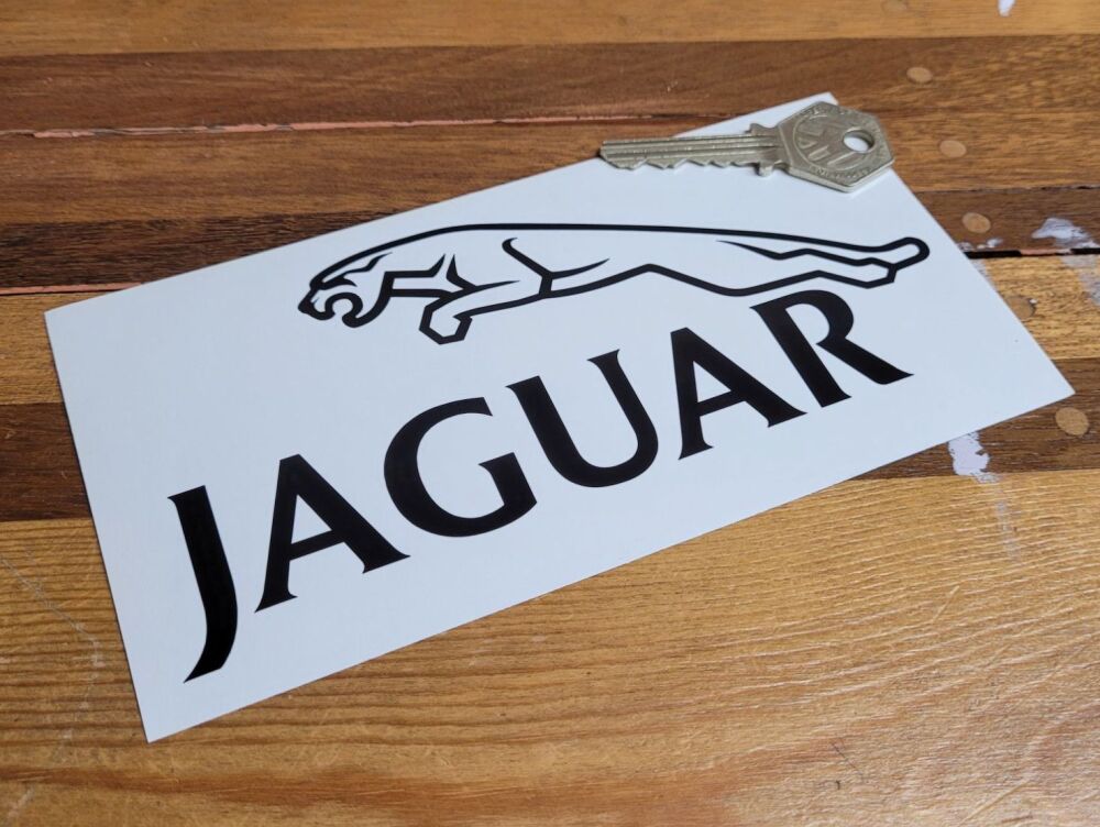 Jaguar Cut Text & Leaper Sticker - 6.25