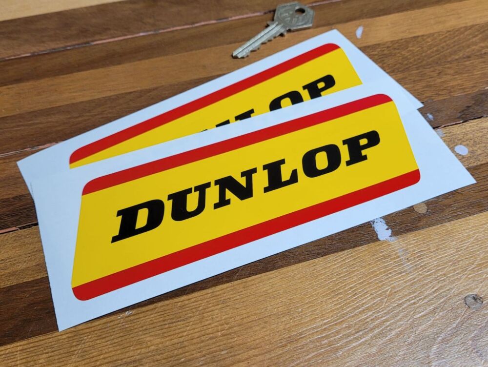 Dunlop Red & Wide Yellow Classic Stickers - 7
