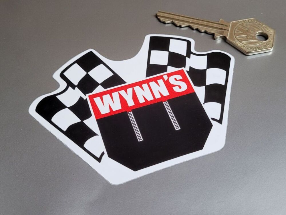 Wynn's Crossed Flags Shaped Stickers - 4" or 6" Pair