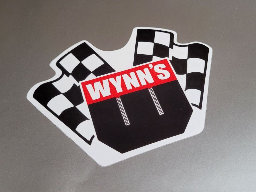 Wynn's Crossed Flags Shaped Sticker - 8"
