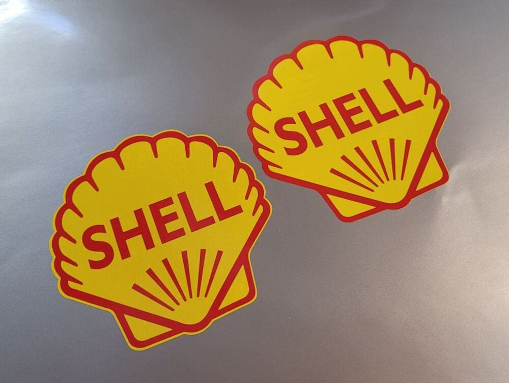 Shell Classic Logo Stickers - 2", 3", 4", 4.5", 6", 7", or 8" Pairs