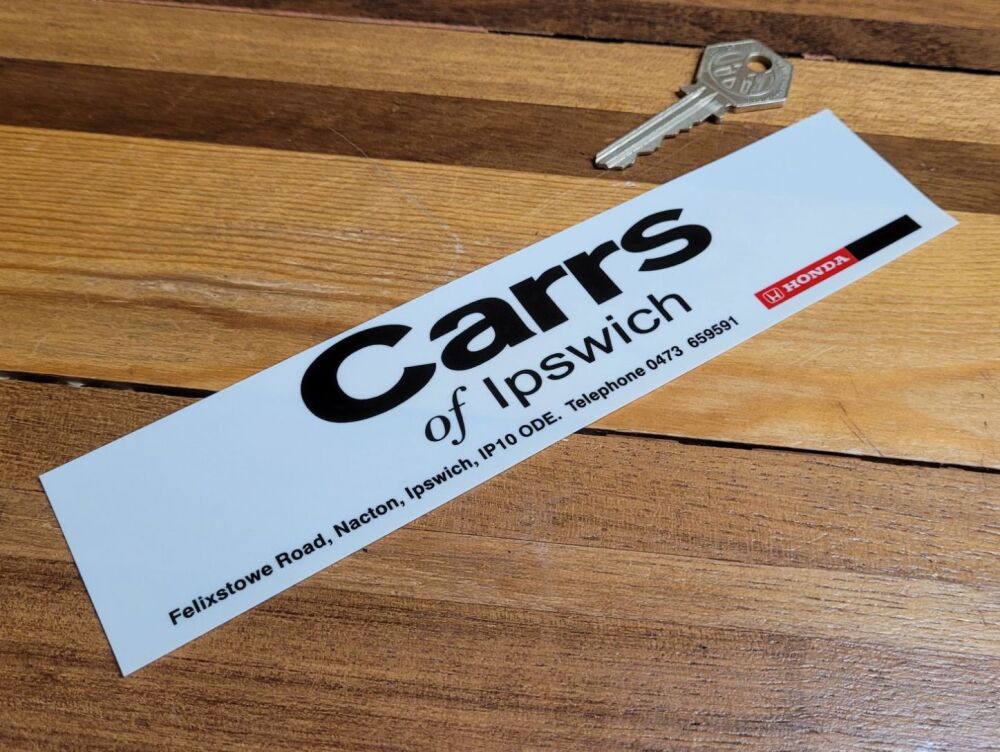 Carrs of Ipswich Dealer Window Sticker - 8