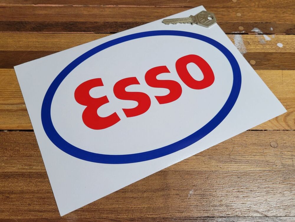 Esso Cut Vinyl Oval Logo - 8"