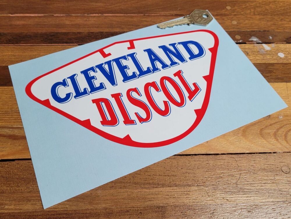 Cleveland Discol Shaded Style Petrol Pump Sticker - 8"