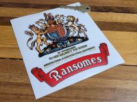 Ransomes Lawn Mower Royal Crest Sticker - 6