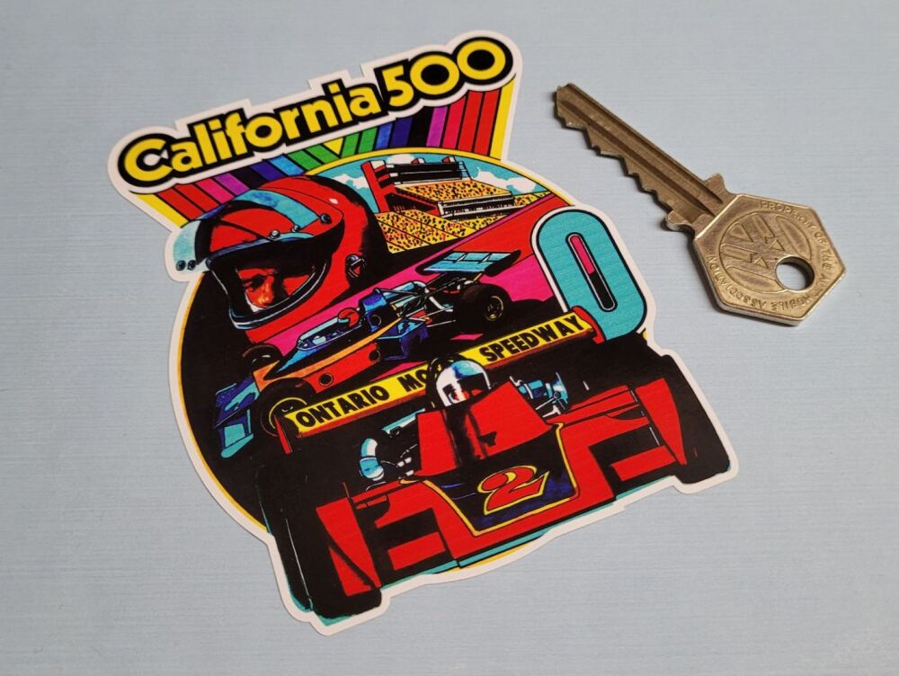 California 500 Ontario Motor Speedway Sticker - 4"
