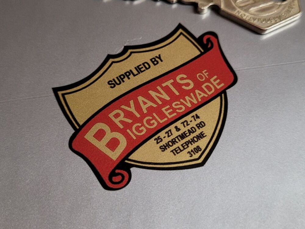 Bryants of Biggleswade, Motorcycle Dealer Sticker - 2"