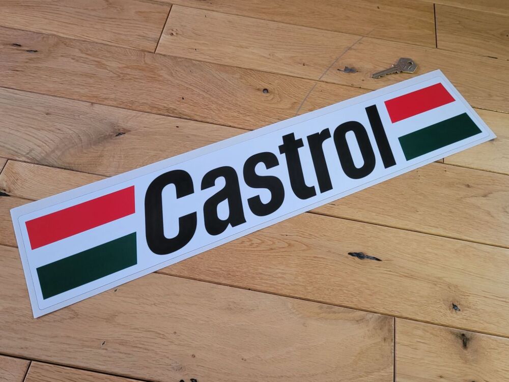 Castrol Stripes Oblong Sticker - 20"