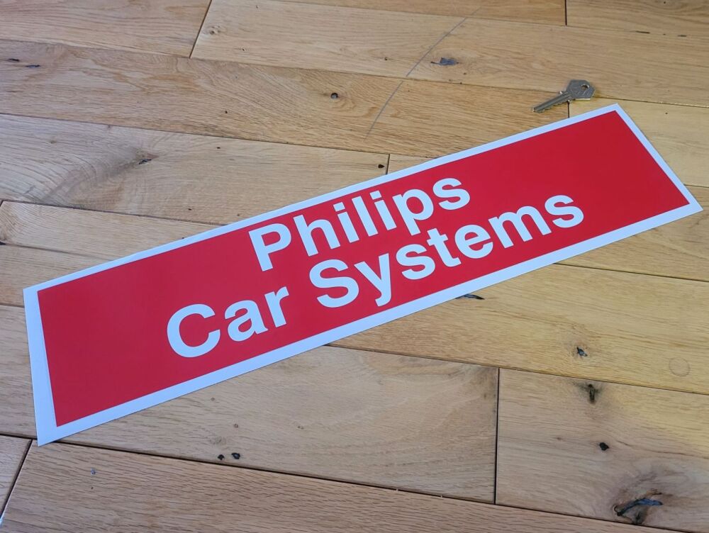 Philips Car Systems Double Line Sticker - 19.5