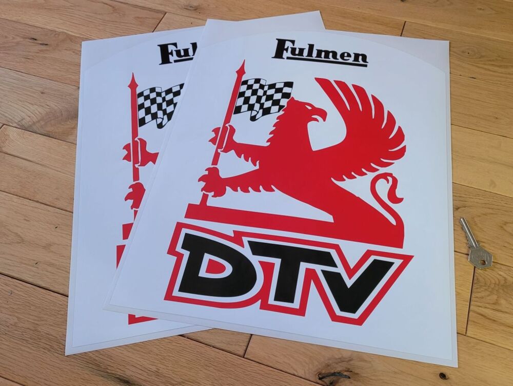 Fulmen & Vauxhall Dealer Team DTV Griffin Logo Stickers - 17.75