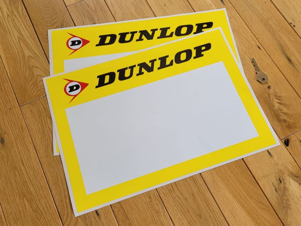 Dunlop Door Panel Stickers - 410mm Pair
