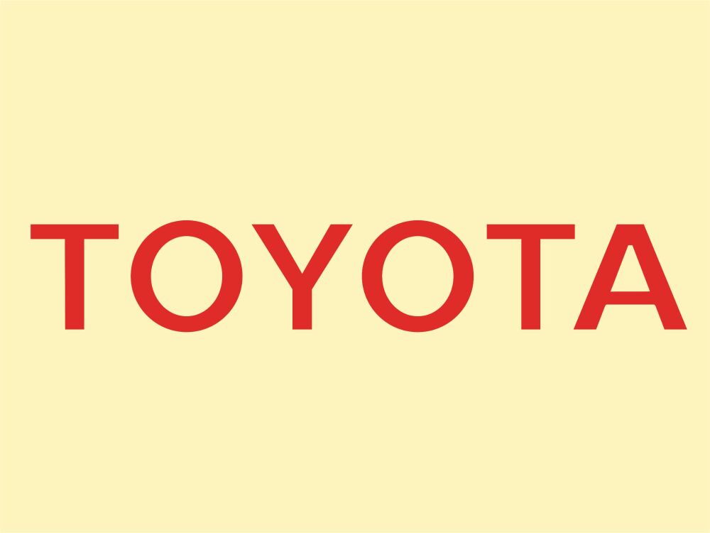Toyota Cut Text Sticker - 36"