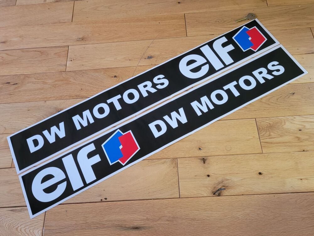 Elf Handed Oblong DW Motors Stickers - 29.5" Pair