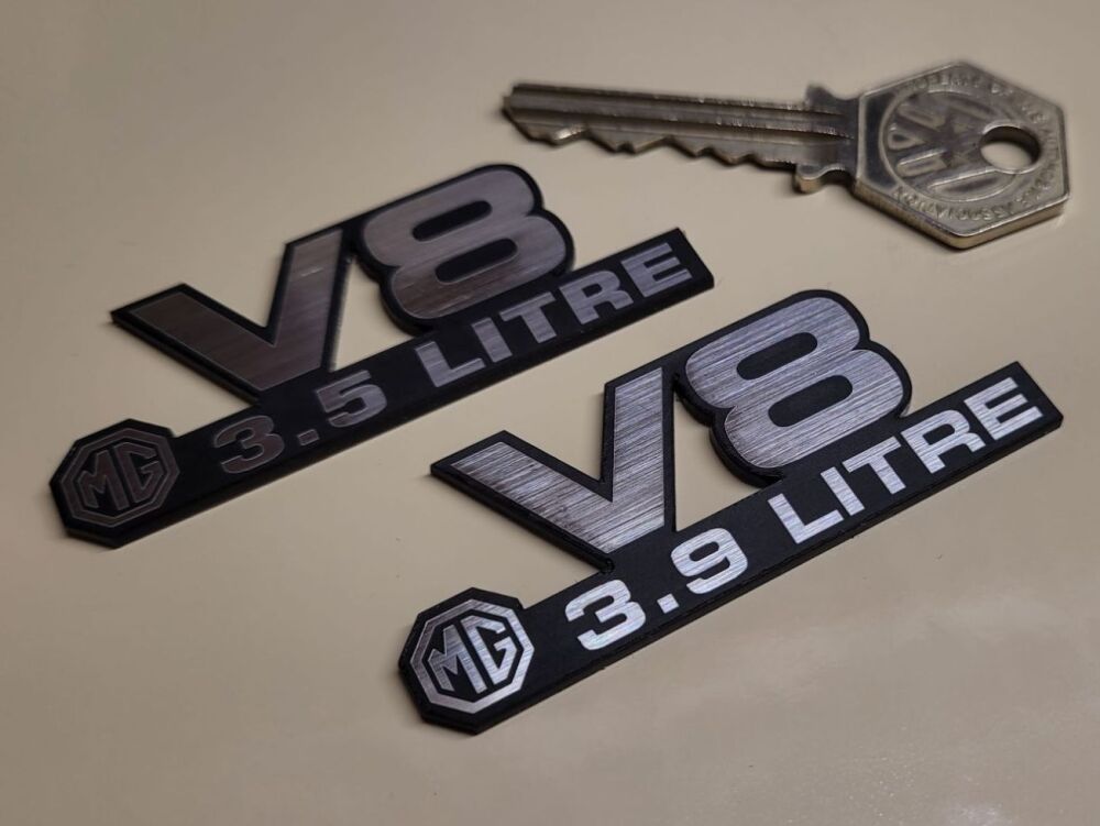 MG V8 3.5 or 3.9 Litre Laser Cut Self Adhesive Car Badge - 2.5