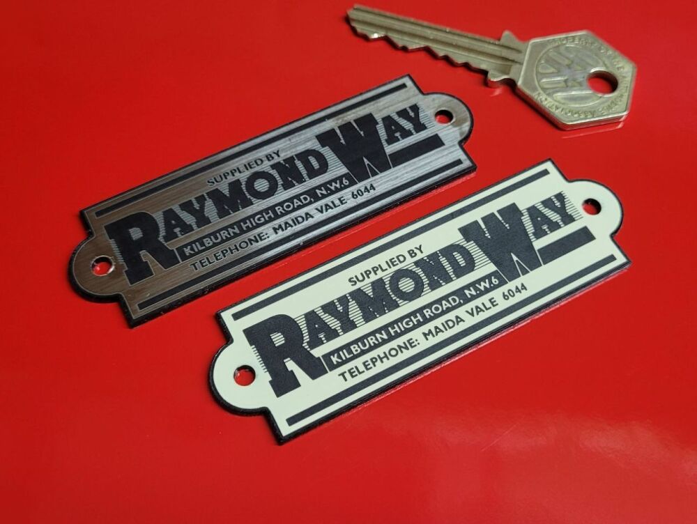 Raymond Way, Maida Vale, Dealers Dash Badge - 3.25"