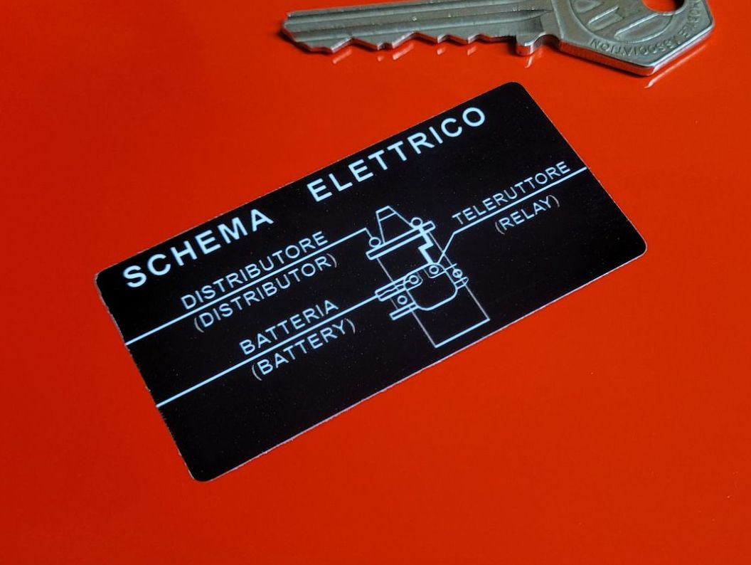 Ferrari Schema Elettrico Sticker - 2.5