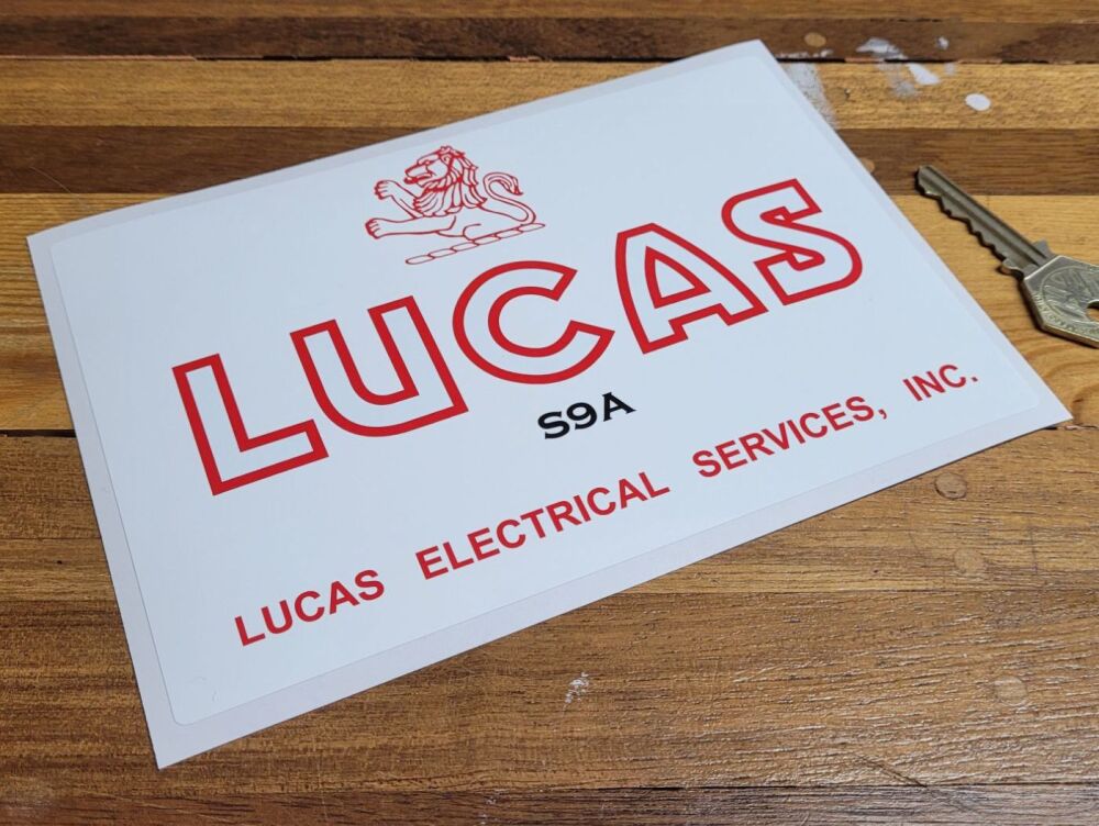 Lucas S9A Battery Case Sticker - 7.5"