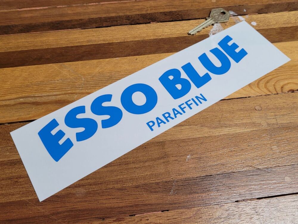 Esso Blue Paraffin Oblong Window Sticker - 11.5"