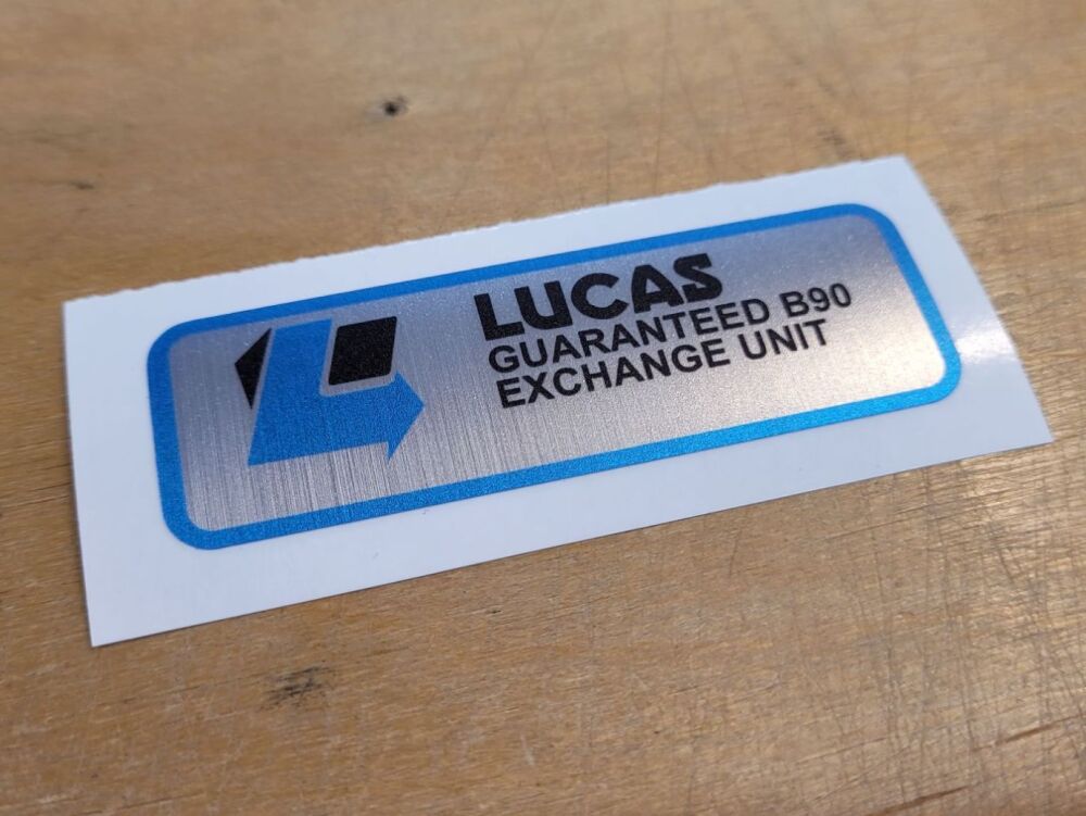 Lucas Guaranteed B90 Exchange Unit Sticker - 2.75