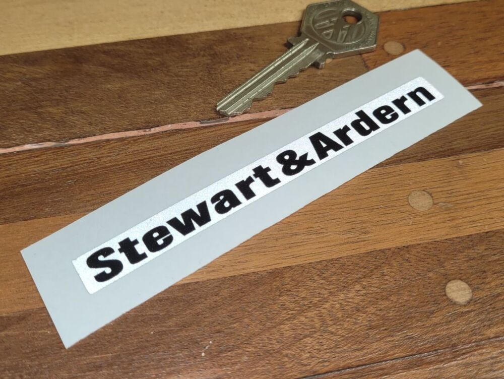 Stewart & Ardern Dealer Reflective Number Plate Sticker - 4.25