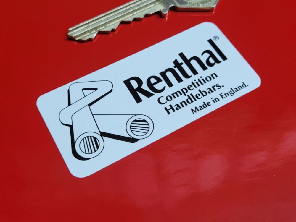 Renthal Competition Handlebars White Sticker - 2.75"