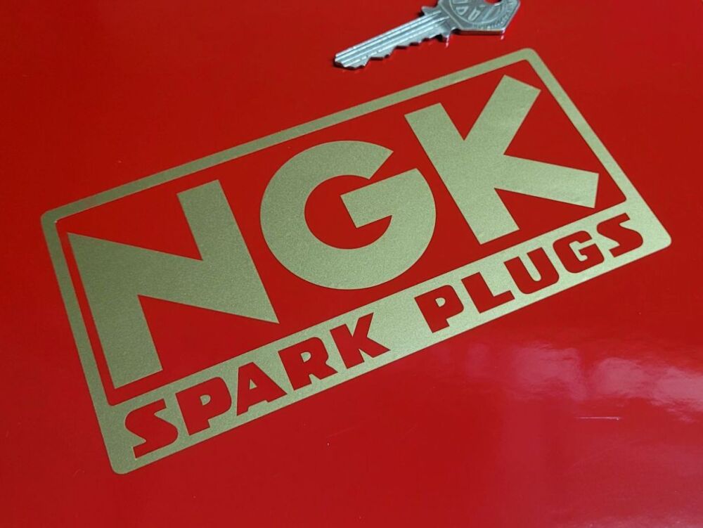 NGK Spark Plugs Reverse Cut Vinyl Sticker - 6"