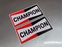 Champion Spark Plugs Plain Oblong Stickers - Various Sizes - Pairs