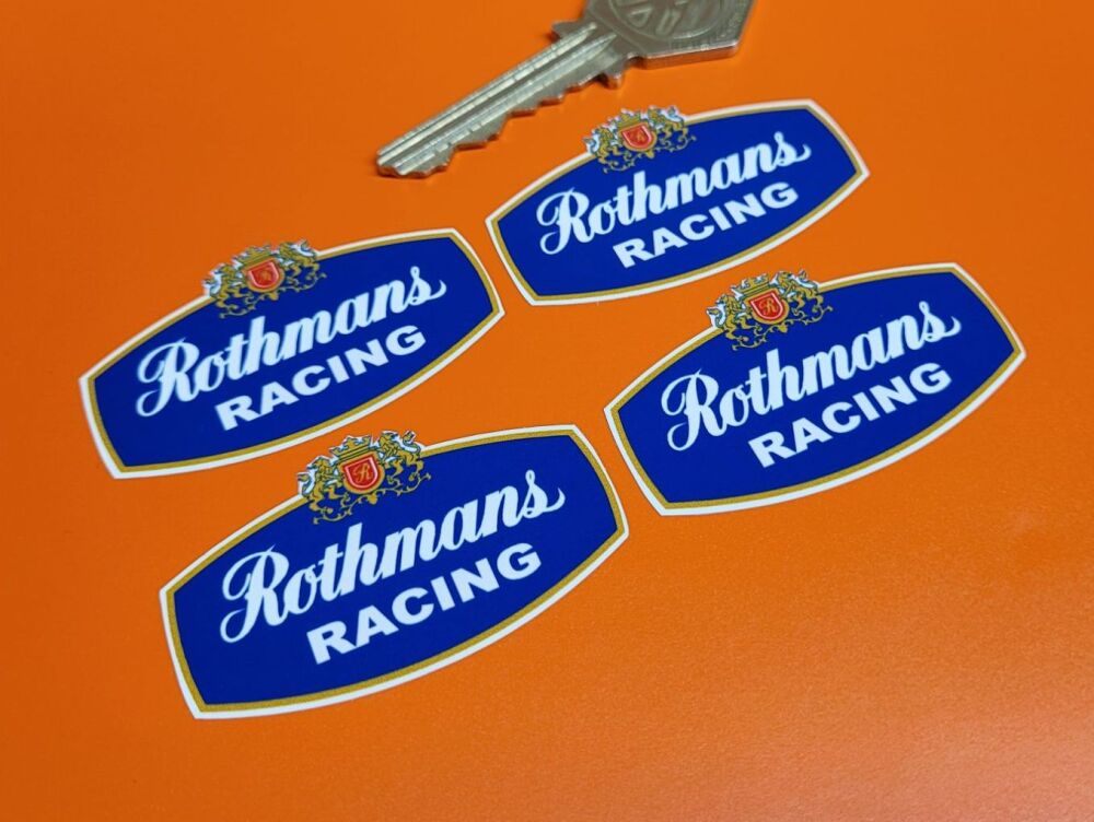 Rothmans Racing Small Scale Stickers - Set of 4 - 14mm, 25mm, or 50mm