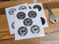 Dunlop Patent Wire Wheel Stickers - Set of 5 - 25mm