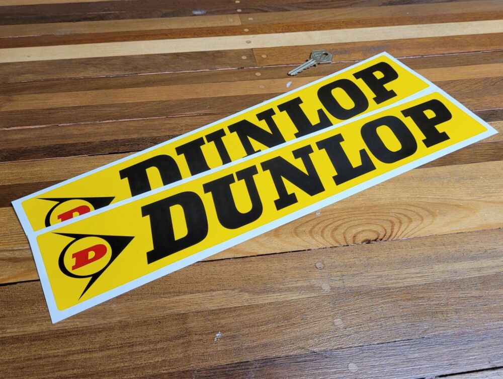 Dunlop Black on Yellow with Red D Stickers - 16