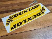 Dunlop Wavy Check Yellow & Black Stickers - 8