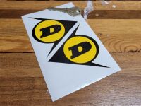 Dunlop Yellow & Black 'D' Stickers - 3