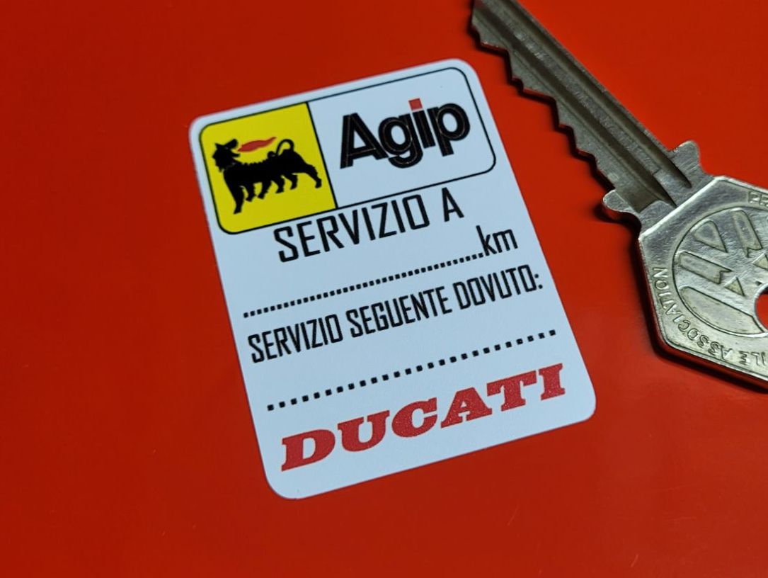 Ducati & Agip Servizio A Service Sticker - 2