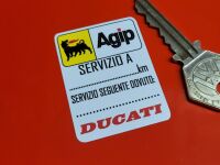 Ducati & Agip Servizio A Service Sticker - 2"