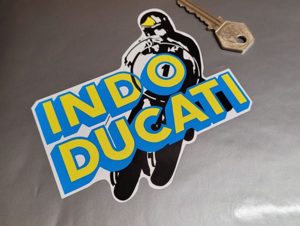 Indo-Ducati No.1 Bike Racer Sticker - 5