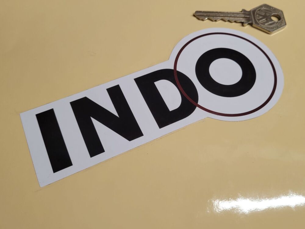 Indo Ducati Black & White Logo Sticker - 6", 8", or 10"
