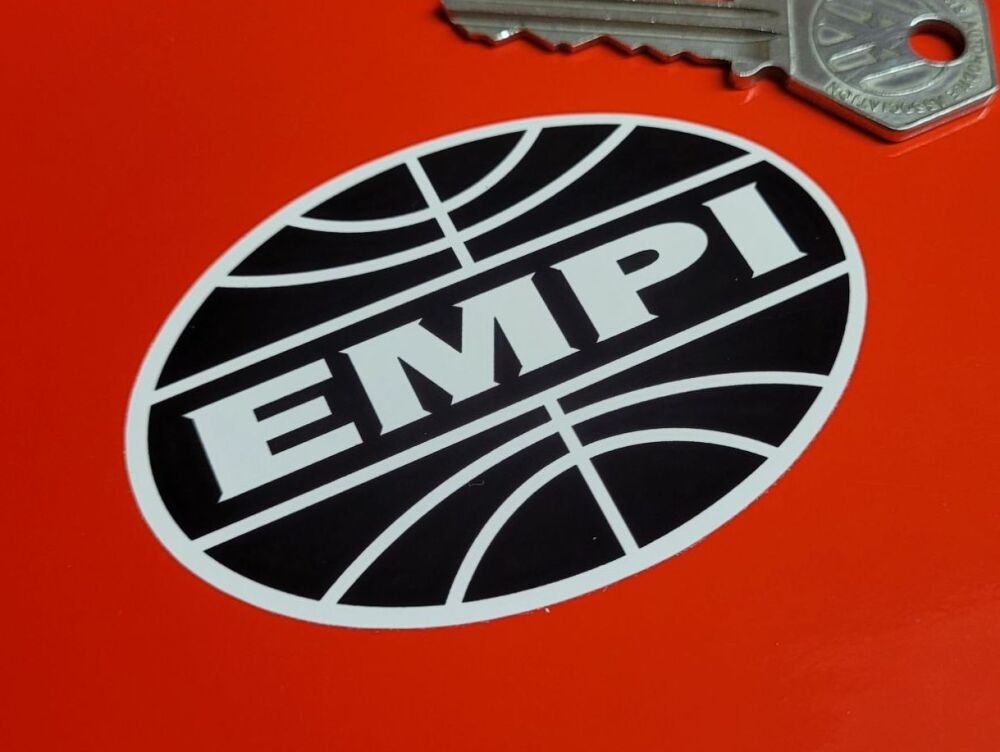 EMPI Black & Beige Oval Stickers - 3