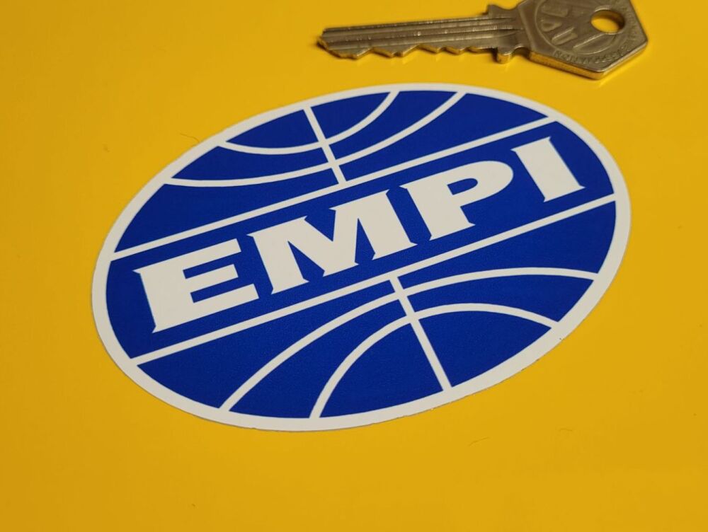 EMPI Blue & White Oval Stickers - 3.5