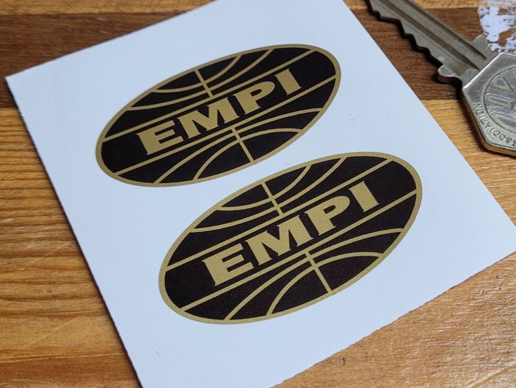 EMPI Black & Gold Oval Stickers - 2