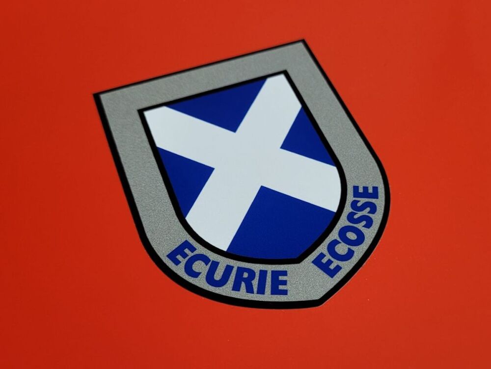Ecurie Ecosse Scottish Saltire Shield Sticker - 2.5", 3.5", 5", 6", 7", or 10"