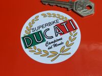 Ducati 'Superbike' Garland Stickers - 2.5" Pair