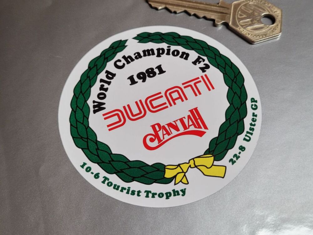 Ducati Pantah World Champion F2 1981 Sticker - 3
